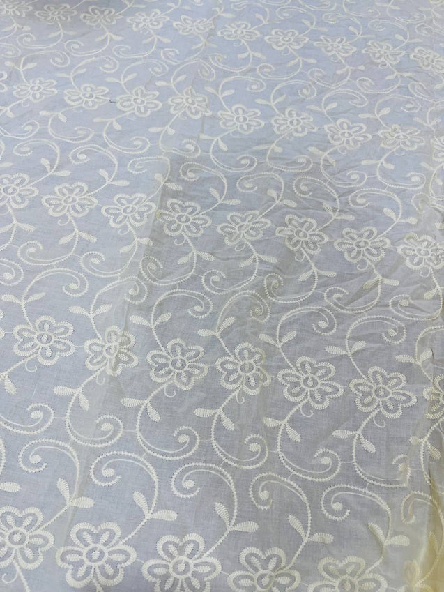 Cut Piece SALE- Premium Designer HAKUBA CHIKANKARI FABRICS IN SALE - Cut SIZE (2) METER