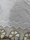 Cut Piece SALE- Premium Designer HAKUBA CHIKANKARI FABRICS IN SALE - Cut SIZE (0.70) METER