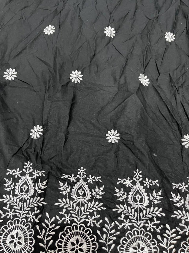 Cut Piece SALE- Premium Designer HAKUBA CHIKANKARI FABRICS IN SALE - Cut SIZE (0.70) METER
