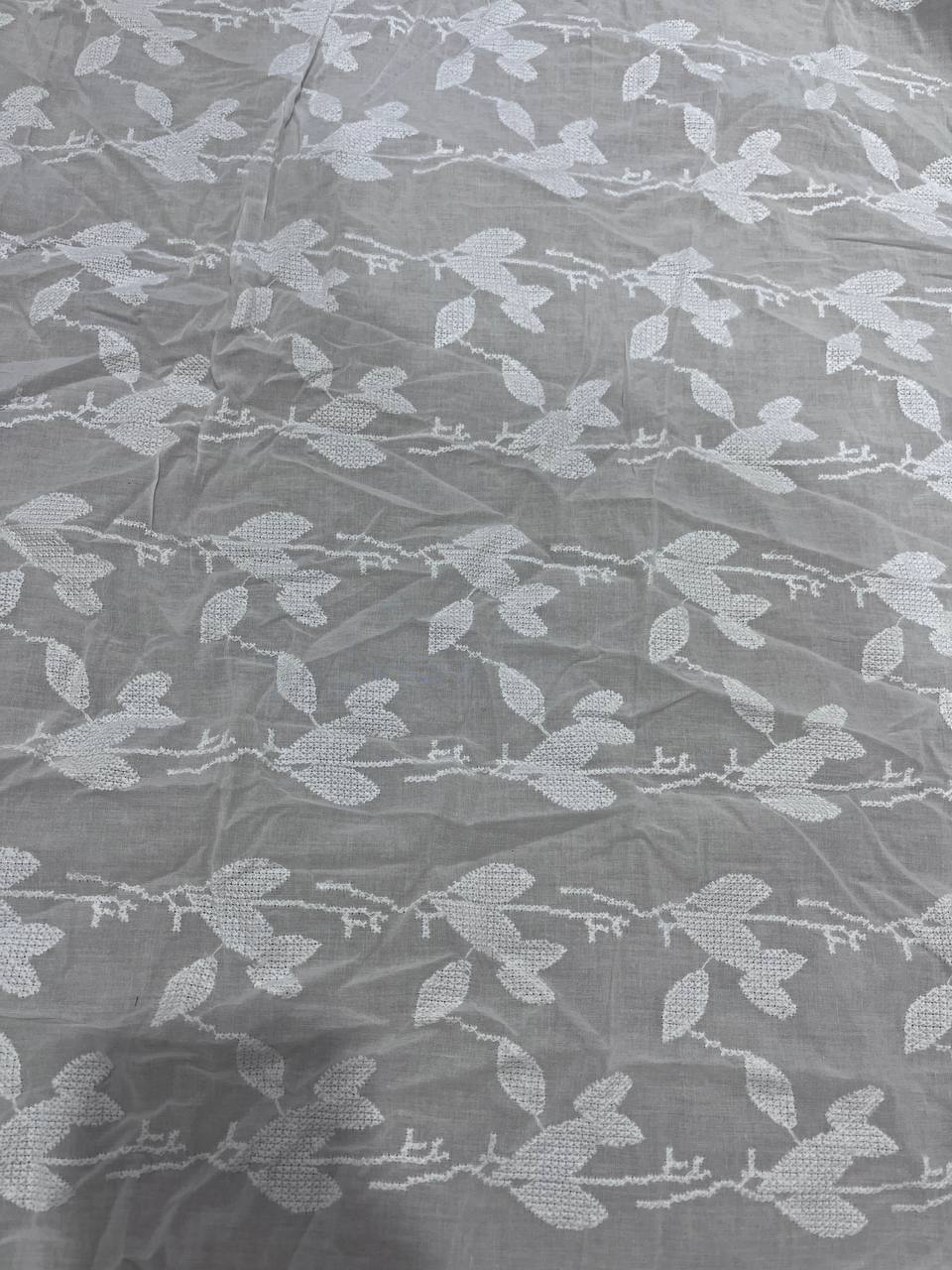 Cut Piece SALE- Premium Designer HAKUBA CHIKANKARI FABRICS IN SALE - Cut SIZE (2.70) METER