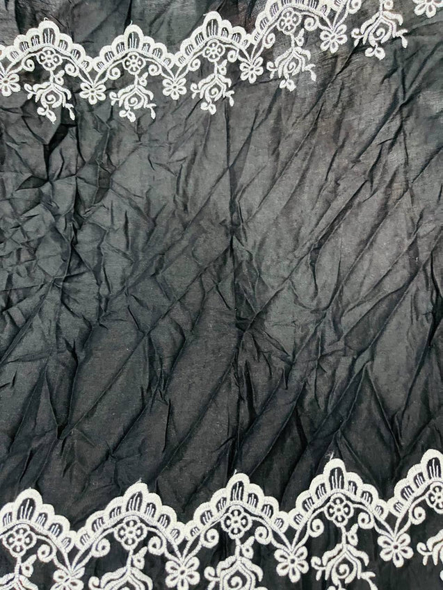 Cut Piece SALE- Premium Designer HAKUBA CHIKANKARI FABRICS IN SALE - Cut SIZE (2) METER