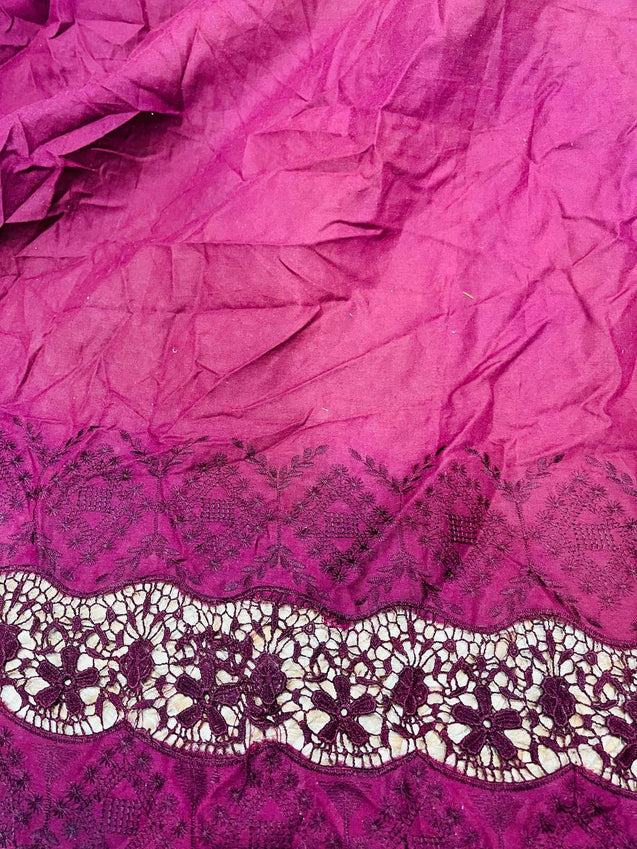 Cut Piece SALE- Premium Designer HAKUBA CHIKANKARI FABRICS IN SALE - Cut SIZE (2.50) METER