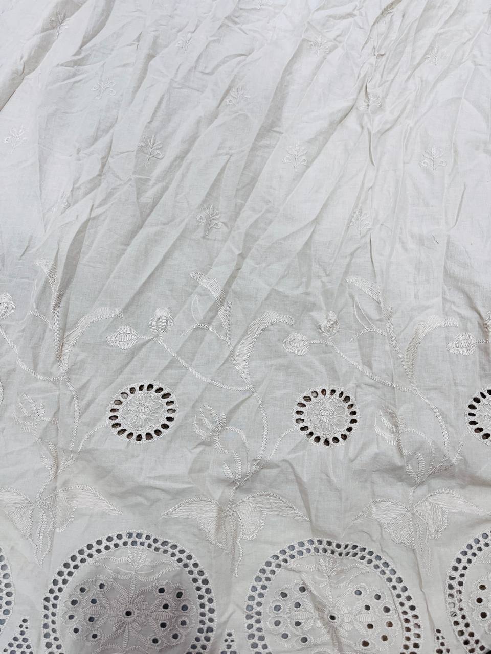 Cut Piece SALE- Premium Designer HAKUBA CHIKANKARI FABRICS IN SALE - Cut SIZE (1) METER