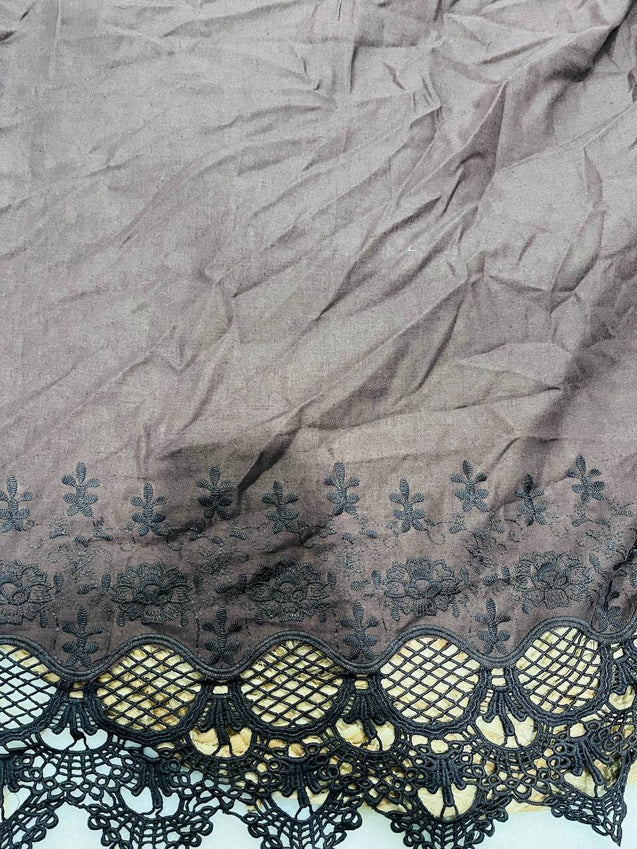 Cut Piece SALE- Premium Designer HAKUBA CHIKANKARI FABRICS IN SALE - Cut SIZE (3.5) METER