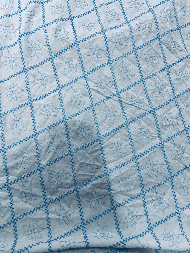 Cut Piece SALE- Premium Designer HAKUBA CHIKANKARI FABRICS IN SALE - Cut SIZE (2.70) METER