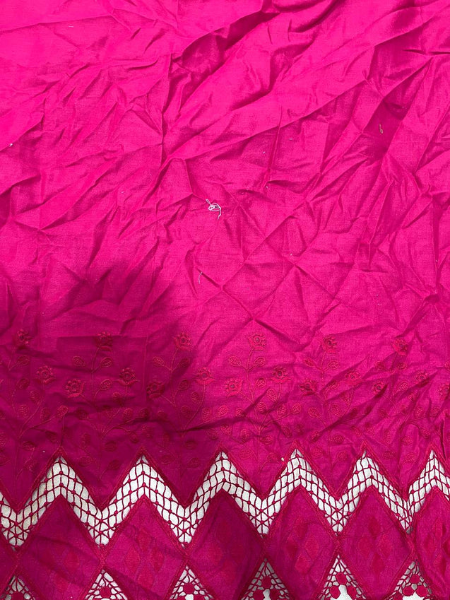 Cut Piece SALE- Premium Designer HAKUBA CHIKANKARI FABRICS IN SALE - Cut SIZE (1.10) METER