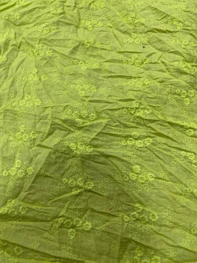 Cut Piece SALE- Premium Designer HAKUBA CHIKANKARI FABRICS IN SALE - Cut SIZE (1) METER