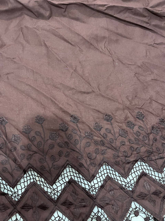 Cut Piece SALE- Premium Designer HAKUBA CHIKANKARI FABRICS IN SALE - Cut SIZE (2.5) METER