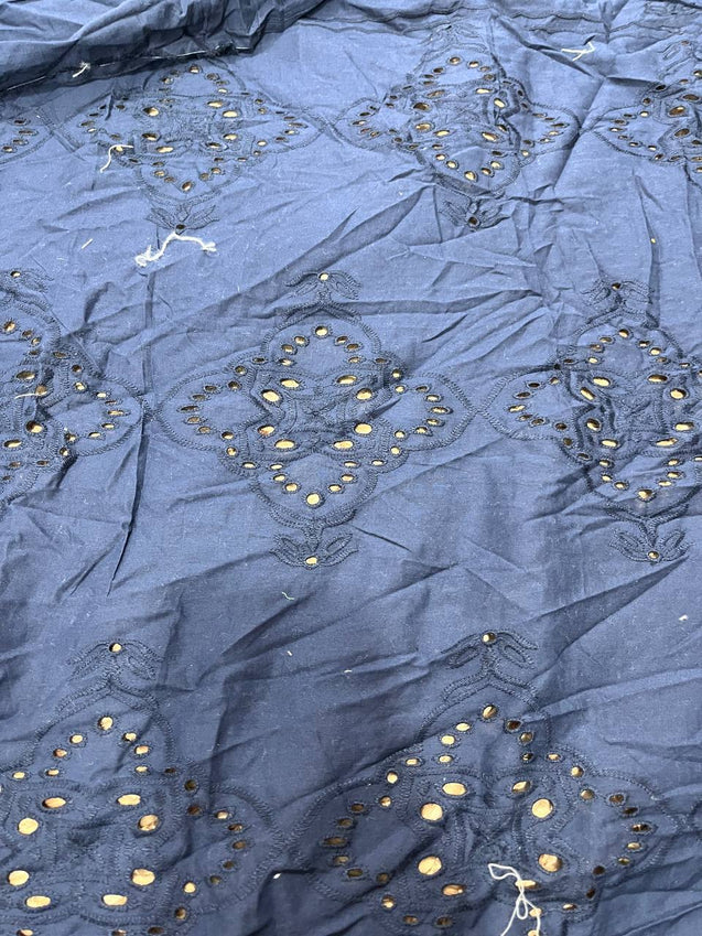 Cut Piece SALE- Premium Designer HAKUBA CHIKANKARI FABRICS IN SALE - Cut SIZE (2) METER