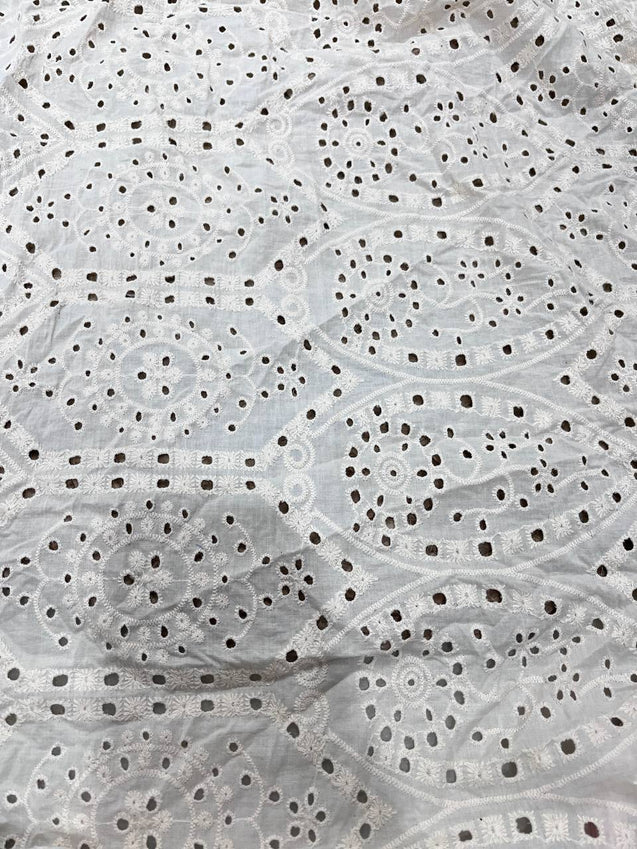 Cut Piece SALE- Premium Designer HAKUBA CHIKANKARI FABRICS IN SALE - Cut SIZE (1) METER