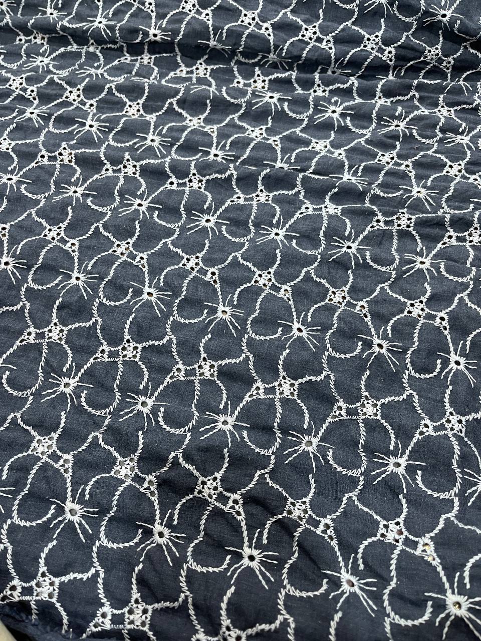 Cut Piece SALE- Premium Designer HAKUBA CHIKANKARI FABRICS IN SALE - Cut SIZE (2) METER
