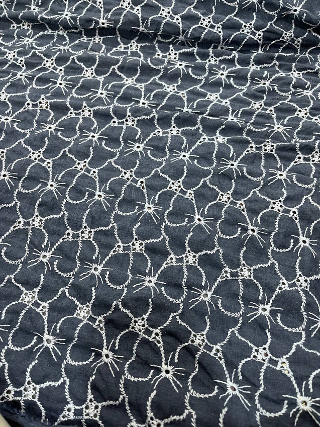 Cut Piece SALE- Premium Designer HAKUBA CHIKANKARI FABRICS IN SALE - Cut SIZE (2) METER