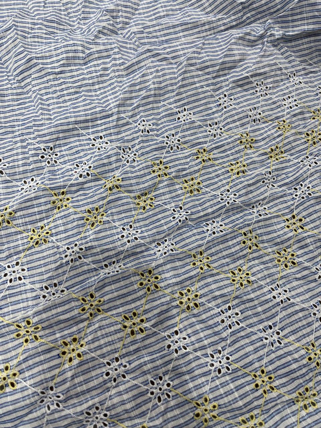 Cut Piece SALE- Premium Designer HAKUBA CHIKANKARI FABRICS IN SALE - Cut SIZE (0.40) METER
