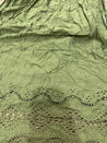 Cut Piece SALE- Premium Designer HAKUBA CHIKANKARI FABRICS IN SALE - Cut SIZE (0.50) METER