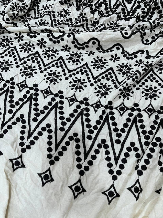 Cut Piece SALE- Premium Designer HAKUBA CHIKANKARI FABRICS IN SALE - Cut SIZE (2) METER