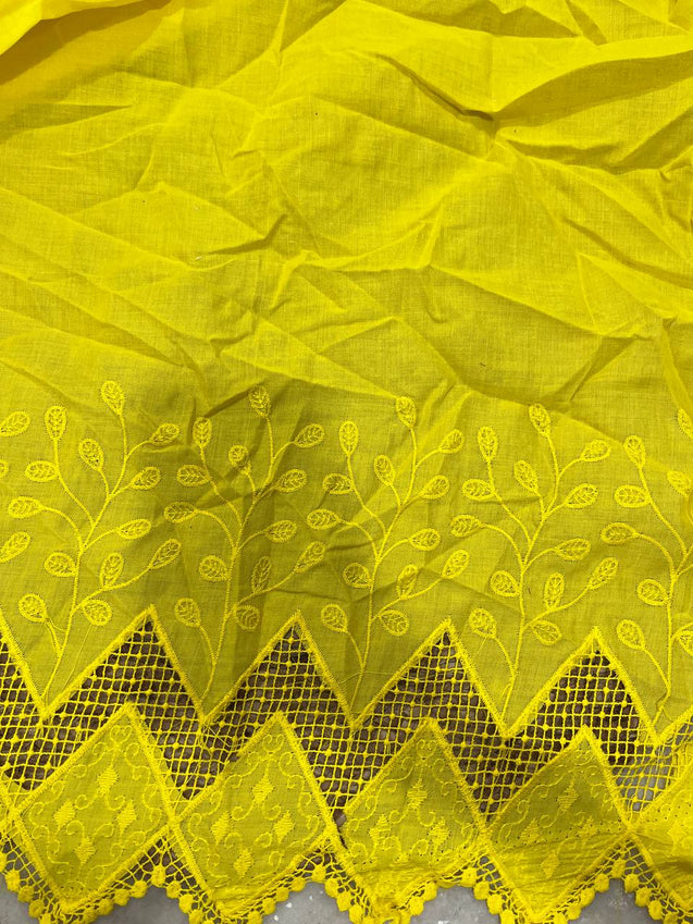 Cut Piece SALE- Premium Designer HAKUBA CHIKANKARI FABRICS IN SALE - Cut SIZE (2) METER