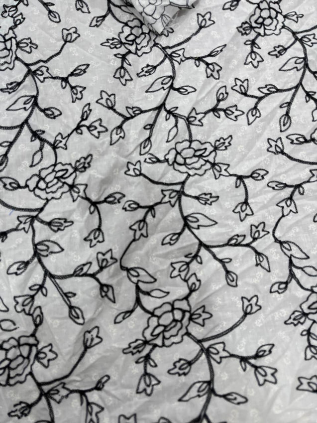 Cut Piece SALE- Premium Designer HAKUBA CHIKANKARI FABRICS IN SALE - Cut SIZE (1) METER