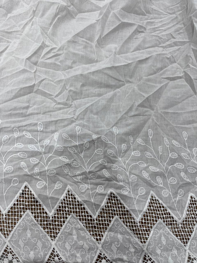 Cut Piece SALE- Premium Designer HAKUBA CHIKANKARI FABRICS IN SALE - Cut SIZE (2.25) METER