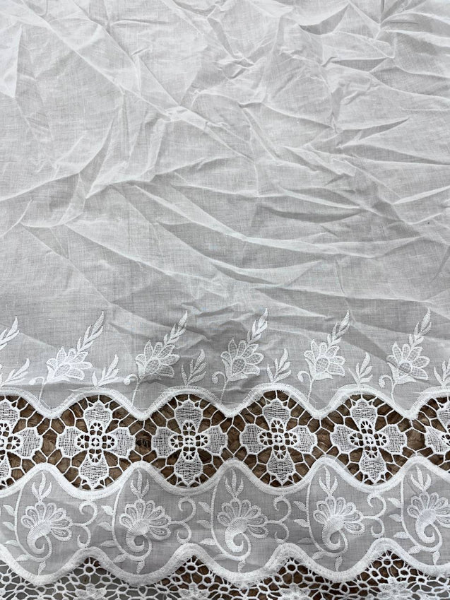 Cut Piece SALE- Premium Designer HAKUBA CHIKANKARI FABRICS IN SALE - Cut SIZE (2.50) METER