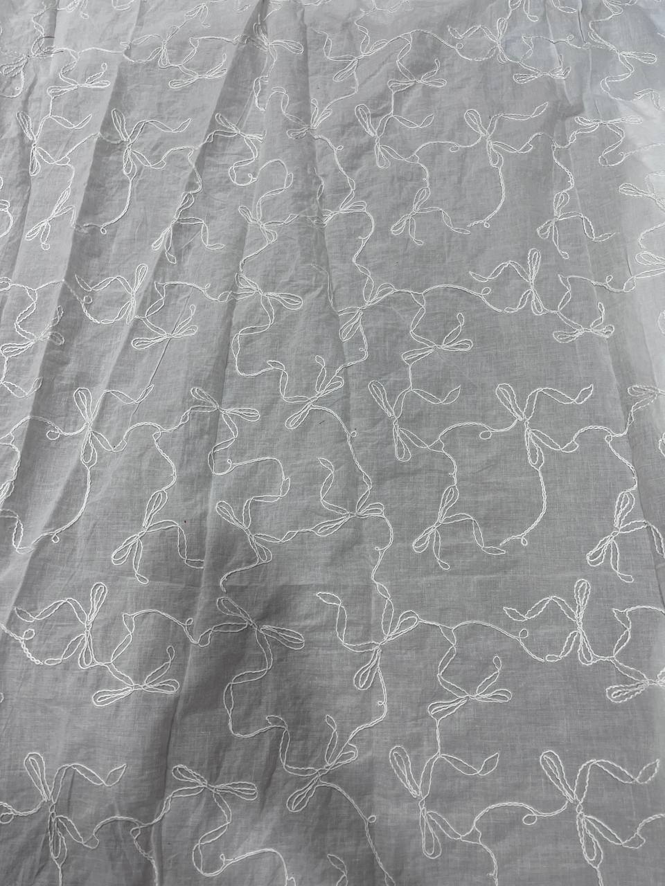 Cut Piece SALE- Premium Designer HAKUBA CHIKANKARI FABRICS IN SALE - Cut SIZE (4) METER