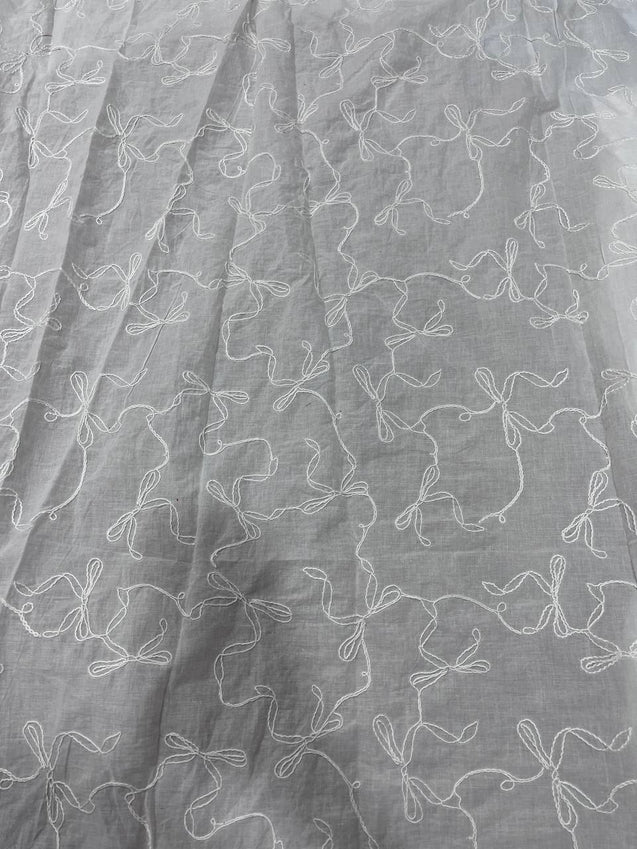 Cut Piece SALE- Premium Designer HAKUBA CHIKANKARI FABRICS IN SALE - Cut SIZE (4) METER