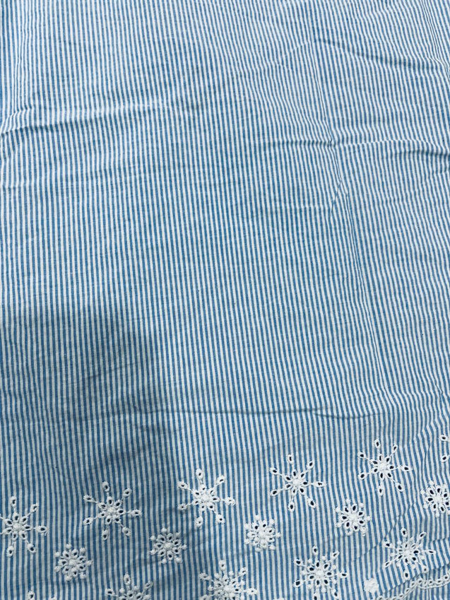 Cut Piece SALE- Premium Designer HAKUBA CHIKANKARI FABRICS IN SALE - Cut SIZE (1.65) METER
