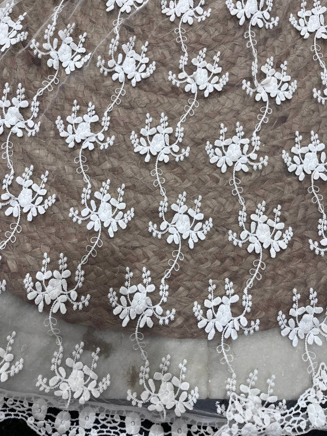 Cut Piece SALE- Premium Designer HAKUBA CHIKANKARI FABRICS IN SALE - Cut SIZE (2.75) METER