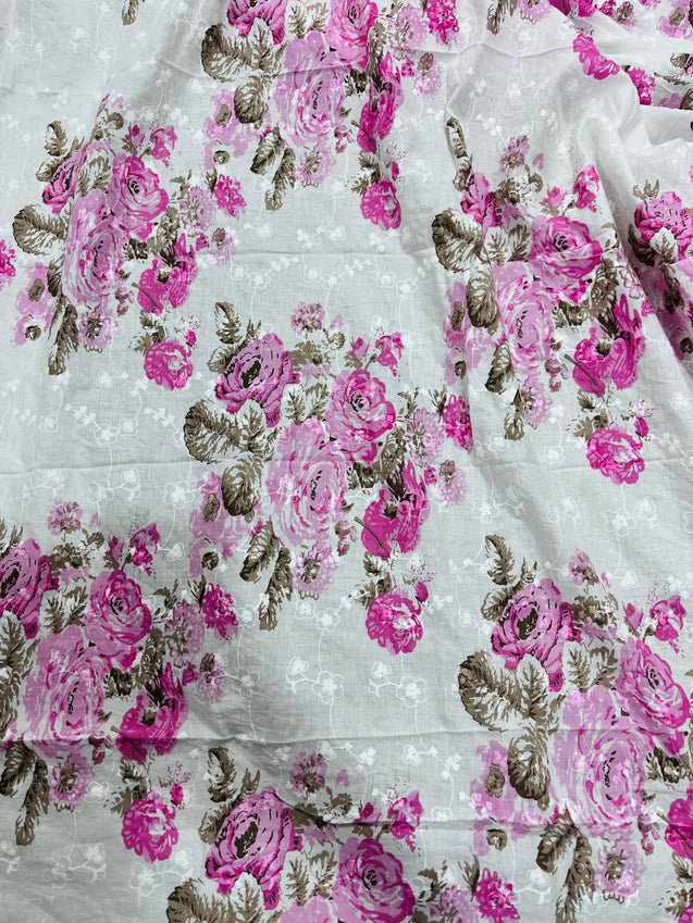 Cut Piece SALE- Premium Designer HAKUBA CHIKANKARI FABRICS IN SALE - Cut SIZE (1.50) METER