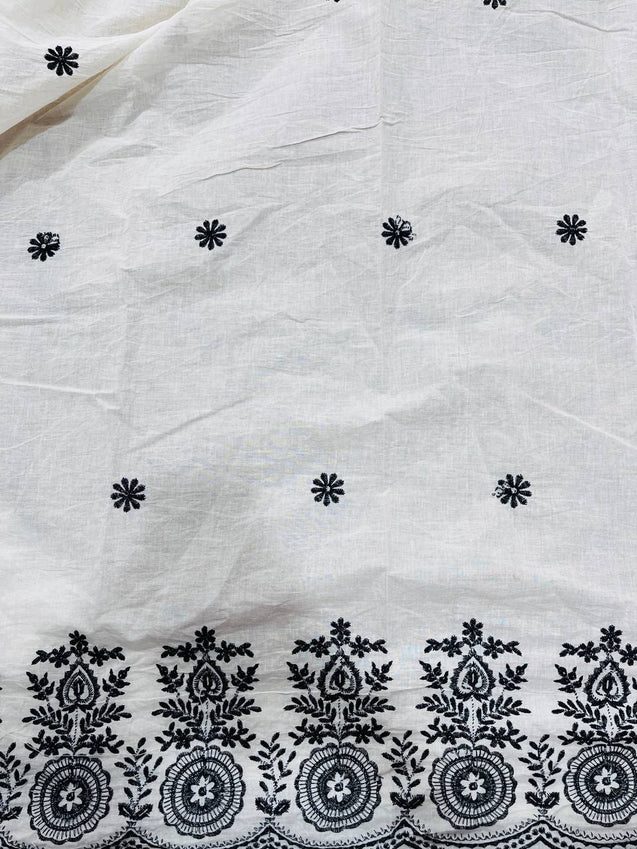 Cut Piece SALE- Premium Designer HAKUBA CHIKANKARI FABRICS IN SALE - Cut SIZE (2) METER
