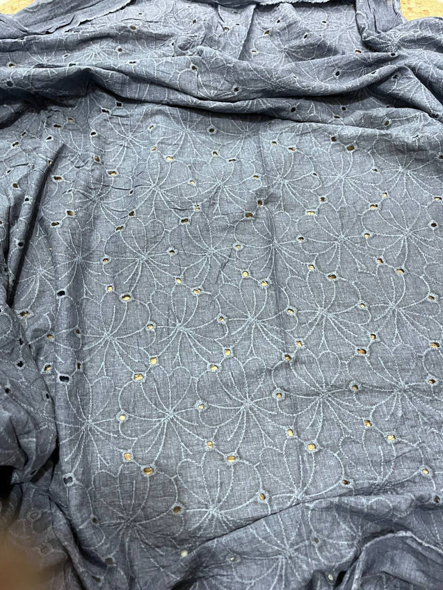 Cut Piece SALE- Premium Designer HAKUBA CHIKANKARI FABRICS IN SALE - Cut SIZE (3) METER