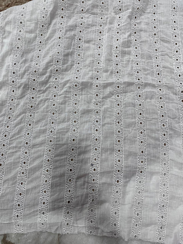 Cut Piece SALE- Premium Designer HAKUBA CHIKANKARI FABRICS IN SALE - Cut SIZE (0.70) METER