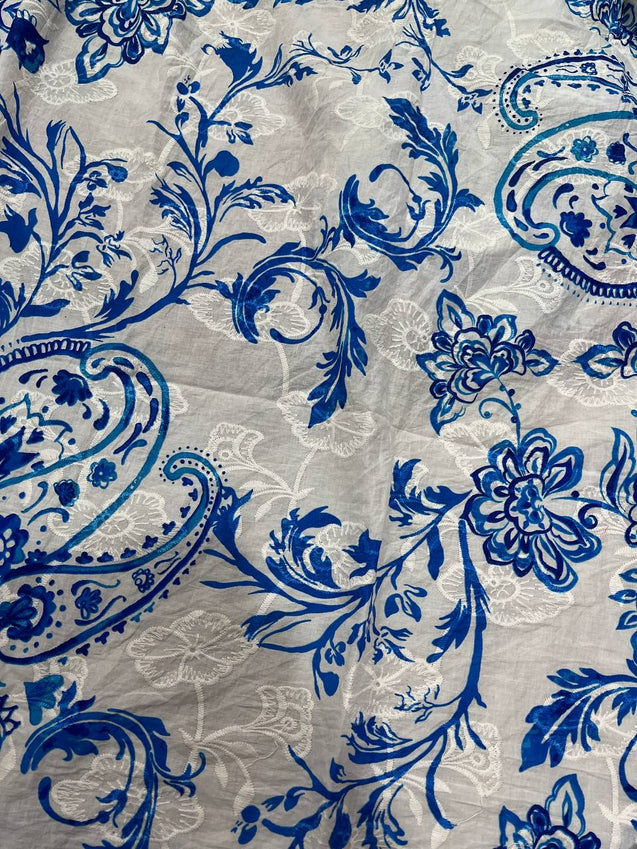 Cut Piece SALE- Premium Designer HAKUBA CHIKANKARI FABRICS IN SALE - Cut SIZE (1) METER