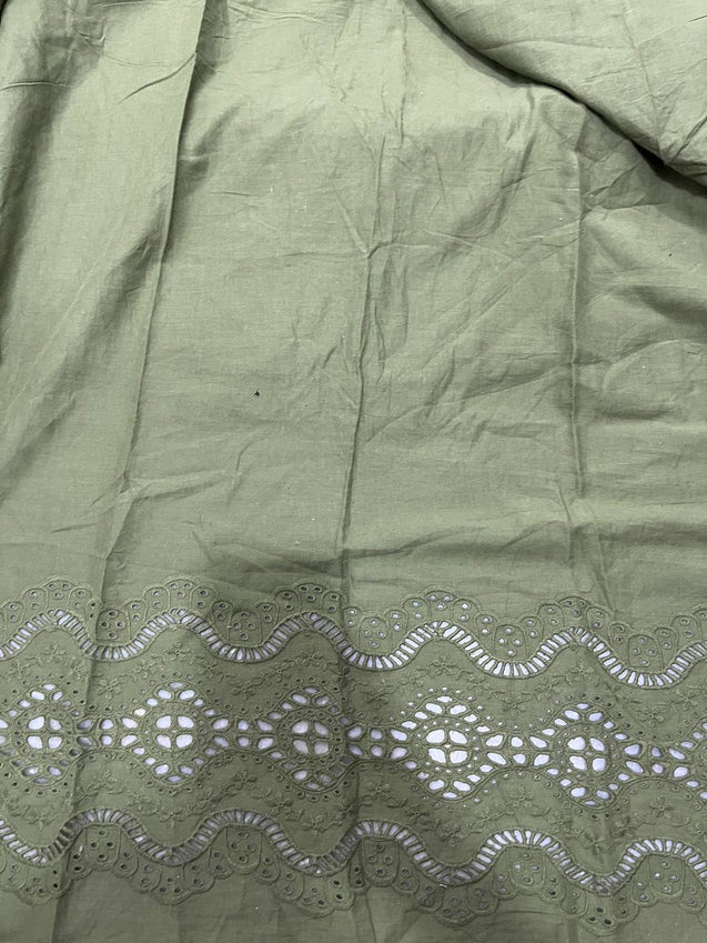 Cut Piece SALE- Premium Designer HAKUBA CHIKANKARI FABRICS IN SALE - Cut SIZE (2.35) METER