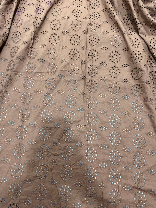 Cut Piece SALE- Premium Designer HAKUBA CHIKANKARI FABRICS IN SALE - Cut SIZE (1) METER