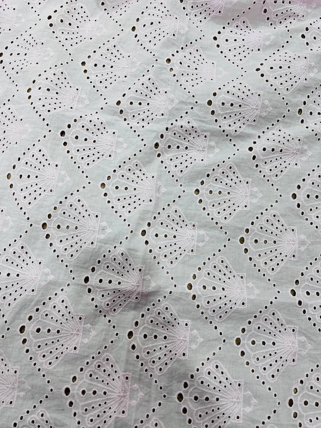 Cut Piece SALE- Premium Designer HAKUBA CHIKANKARI FABRICS IN SALE - Cut SIZE (0.50) METER