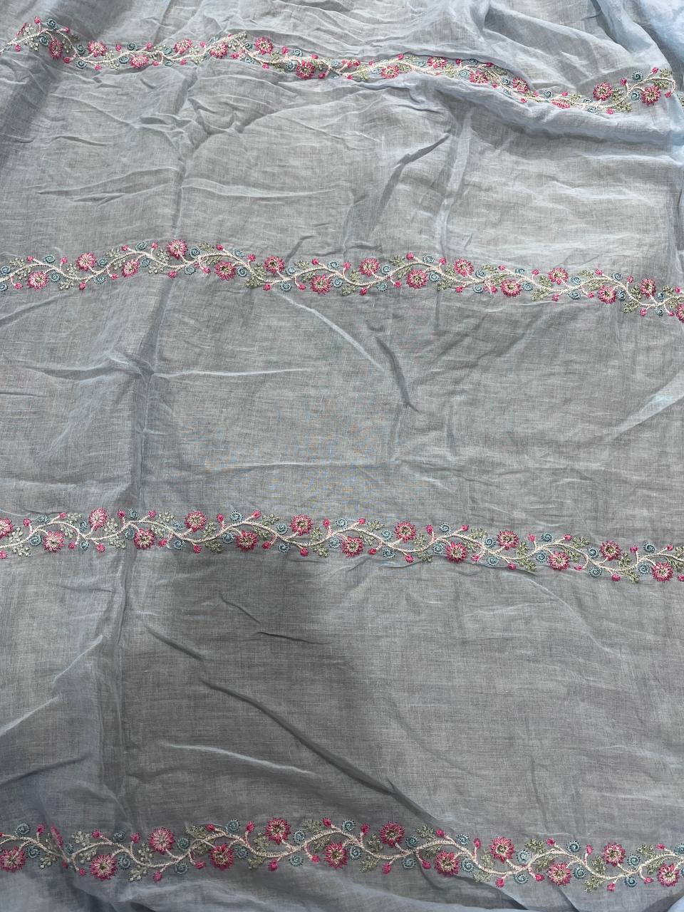 Cut Piece SALE- Premium Designer HAKUBA CHIKANKARI FABRICS IN SALE - Cut SIZE (1) METER