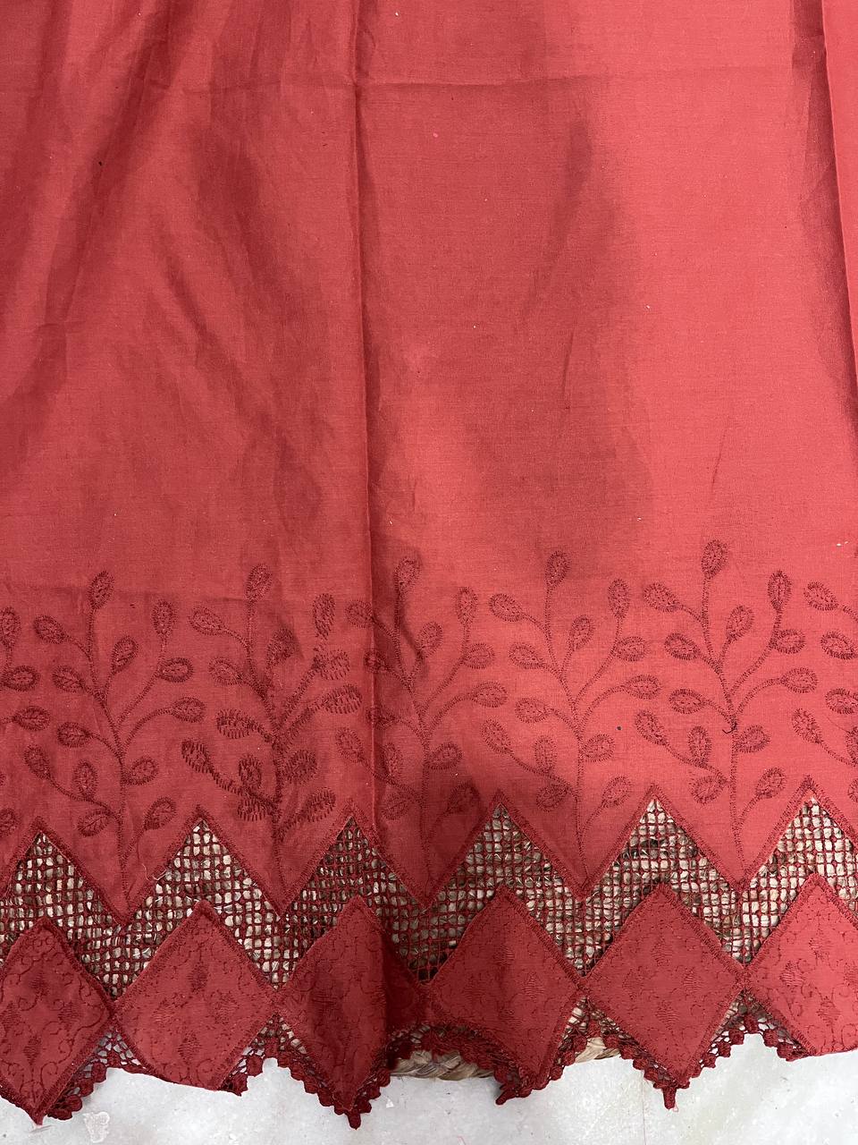 Cut Piece SALE- Premium Designer HAKUBA CHIKANKARI FABRICS IN SALE - Cut SIZE (0.80) METER