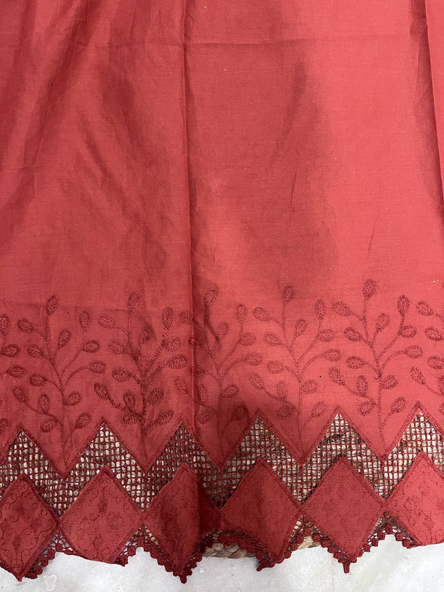 Cut Piece SALE- Premium Designer HAKUBA CHIKANKARI FABRICS IN SALE - Cut SIZE (0.80) METER
