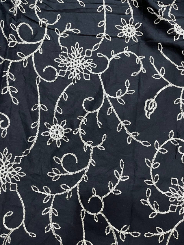 Cut Piece SALE- Premium Designer HAKUBA CHIKANKARI FABRICS IN SALE - Cut SIZE (2) METER