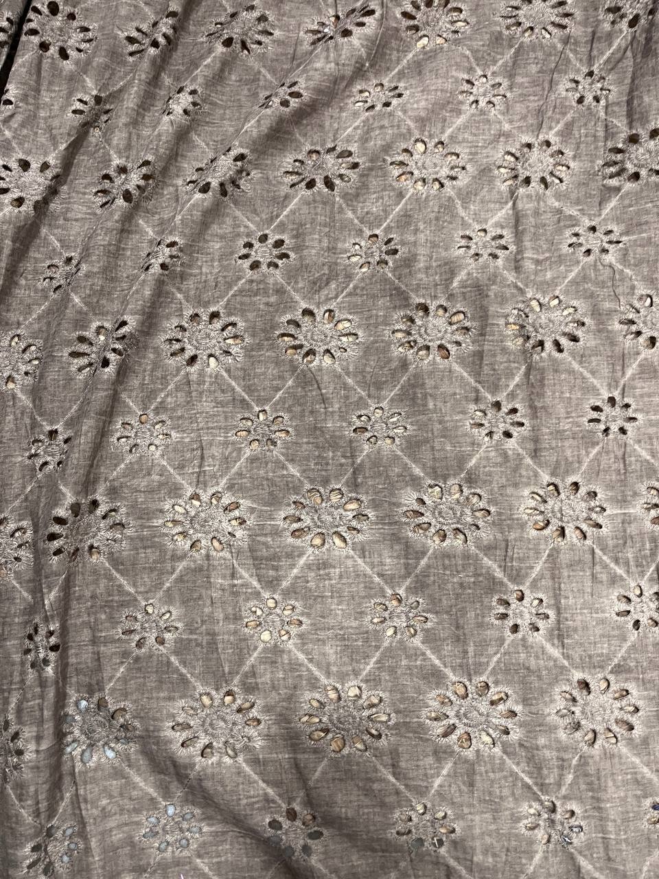 Cut Piece SALE- Premium Designer HAKUBA CHIKANKARI FABRICS IN SALE - Cut SIZE (4) METER