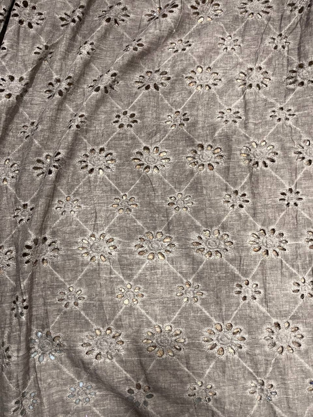 Cut Piece SALE- Premium Designer HAKUBA CHIKANKARI FABRICS IN SALE - Cut SIZE (4) METER