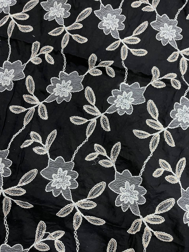 Cut Piece SALE- Premium Designer HAKUBA CHIKANKARI FABRICS IN SALE - Cut SIZE (1.70) METER
