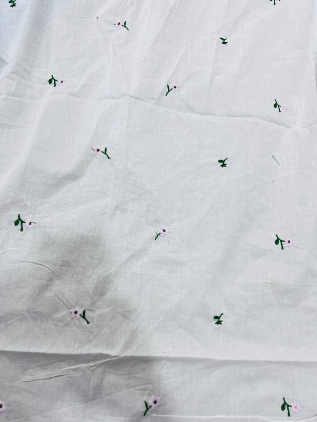 Cut Piece SALE- Premium Designer HAKUBA CHIKANKARI FABRICS IN SALE - Cut SIZE (1.80) METER