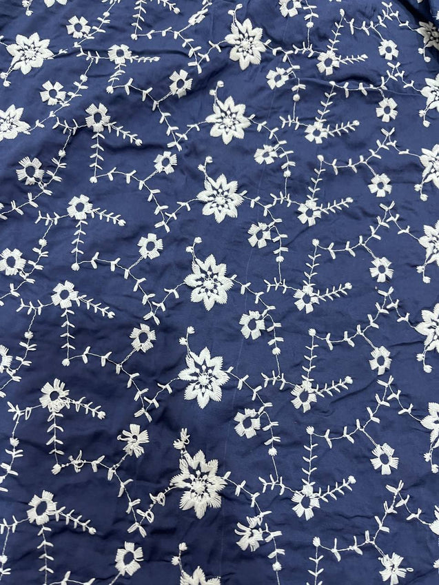 Cut Piece SALE- Premium Designer HAKUBA CHIKANKARI FABRICS IN SALE - Cut SIZE (0.50) METER