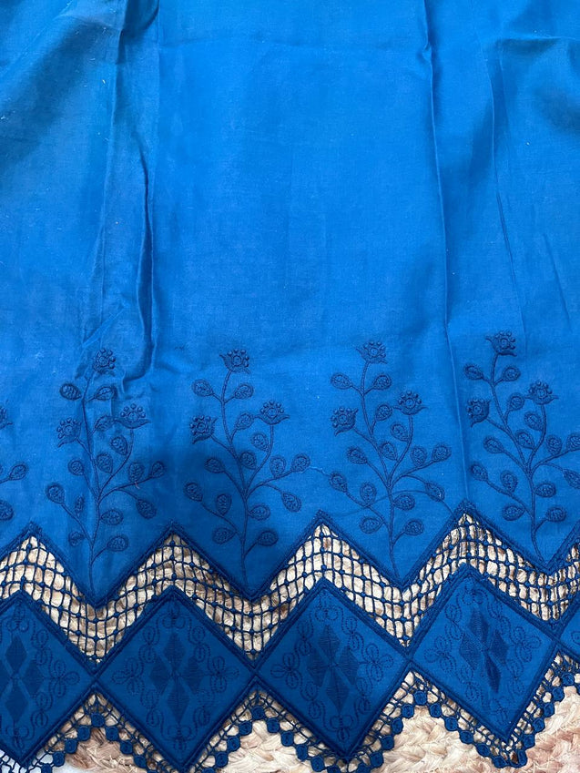 Cut Piece SALE- Premium Designer HAKUBA CHIKANKARI FABRICS IN SALE - Cut SIZE (2) METER