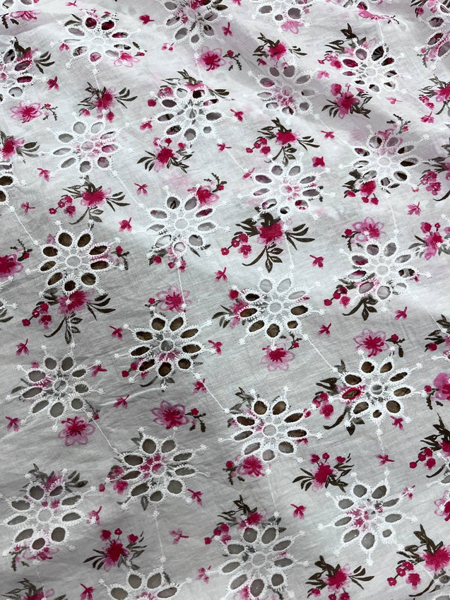 Cut Piece SALE- Premium Designer HAKUBA CHIKANKARI FABRICS IN SALE - Cut SIZE (3.40) METER