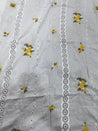 Cut Piece SALE- Premium Designer HAKUBA CHIKANKARI FABRICS IN SALE - Cut SIZE (2) METER