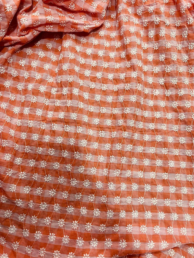 Cut Piece SALE- Premium Designer HAKUBA CHIKANKARI FABRICS IN SALE - Cut SIZE (2) METER