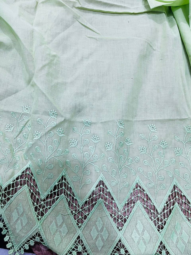 Cut Piece SALE- Premium Designer HAKUBA CHIKANKARI FABRICS IN SALE - Cut SIZE (2.25) METER