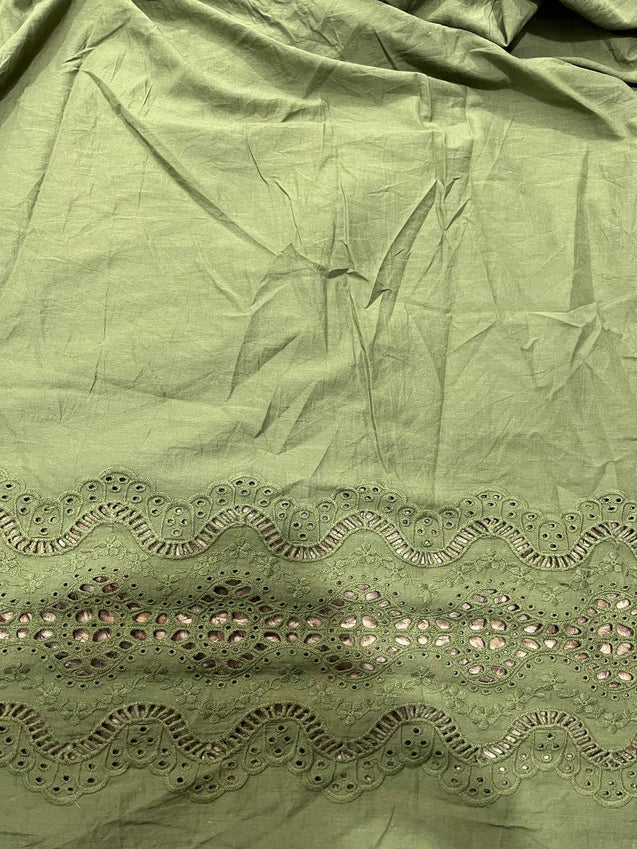 Cut Piece SALE- Premium Designer HAKUBA CHIKANKARI FABRICS IN SALE - Cut SIZE (2.20) METER